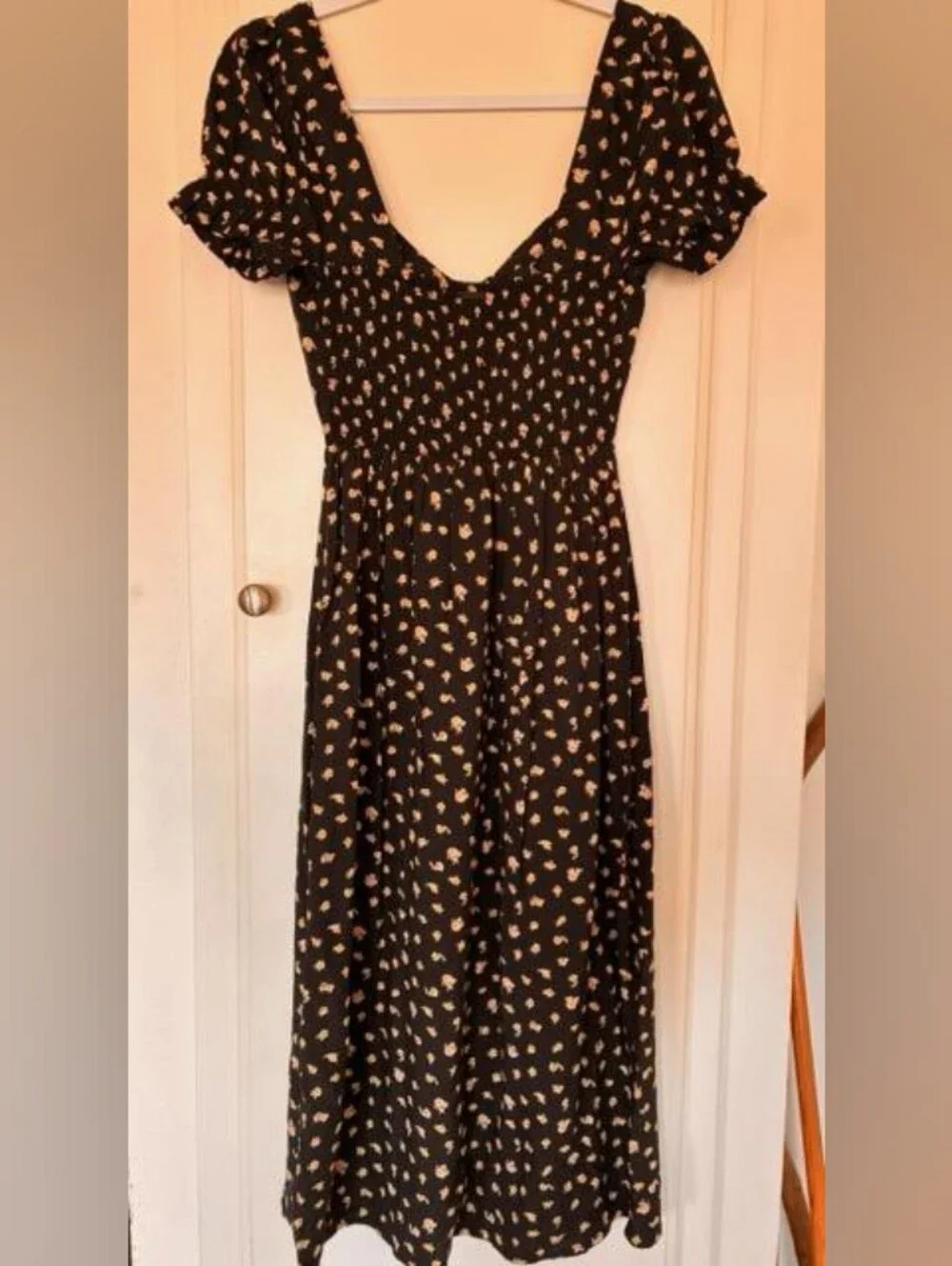 Billabong Black Dress with Yellow Floral Print - Picture 4 of 6